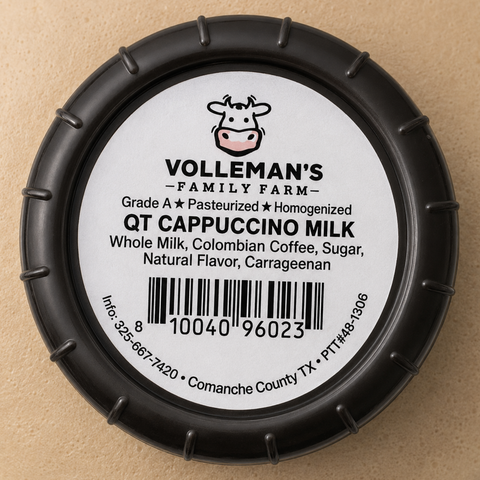 VOLLEMAN’S A2A2 CAPPUCCINO MILK – 32 OZ
