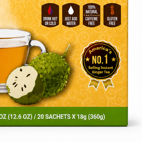 POCAS INSTANT HONEY GINGER TEA – SOURSOP FLAVOR – 20 SACHETS