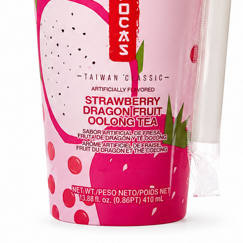 POCAS POPPING BOBA STRAWBERRY DRAGON FRUIT OOLONG TEA – 13.88 OZ