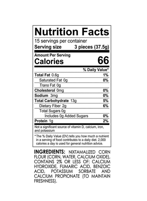 "3-1" WHITE CORN TORTILLAS- TORTI REGIAS
