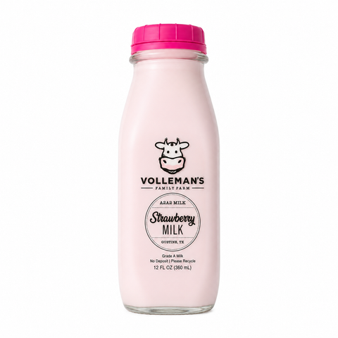 VOLLEMAN’S A2A2 STRAWBERRY MILK – 12 OZ