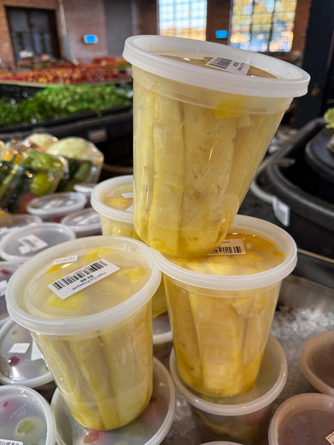 Fresh Pineapple Slices in a Cup