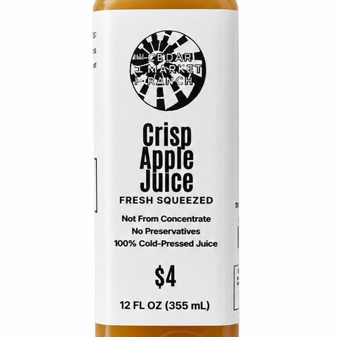THE CEDAR MARKET RANCH CRISP APPLE JUICE – 12 OZ