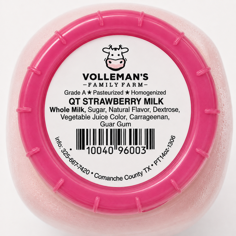 VOLLEMAN’S A2A2 STRAWBERRY MILK – 32 OZ